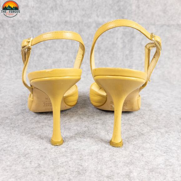 Jimmy Choo London Slingback Stiletto Heels Beige Pointed Toe Women's Sz EU 37.5 - Picture 6 of 16